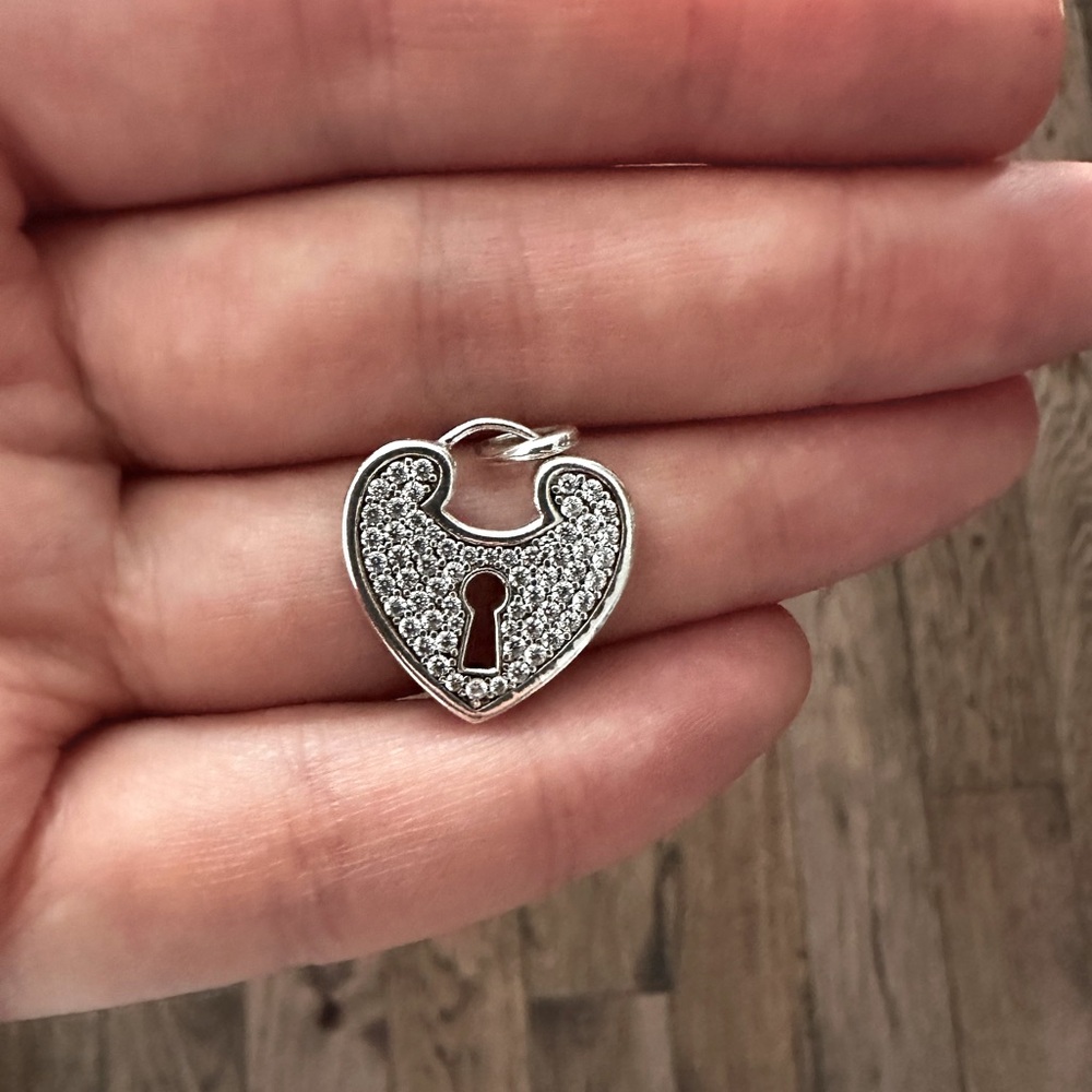 Y2K Silver Heart Lock Pendant Thomas Sabo